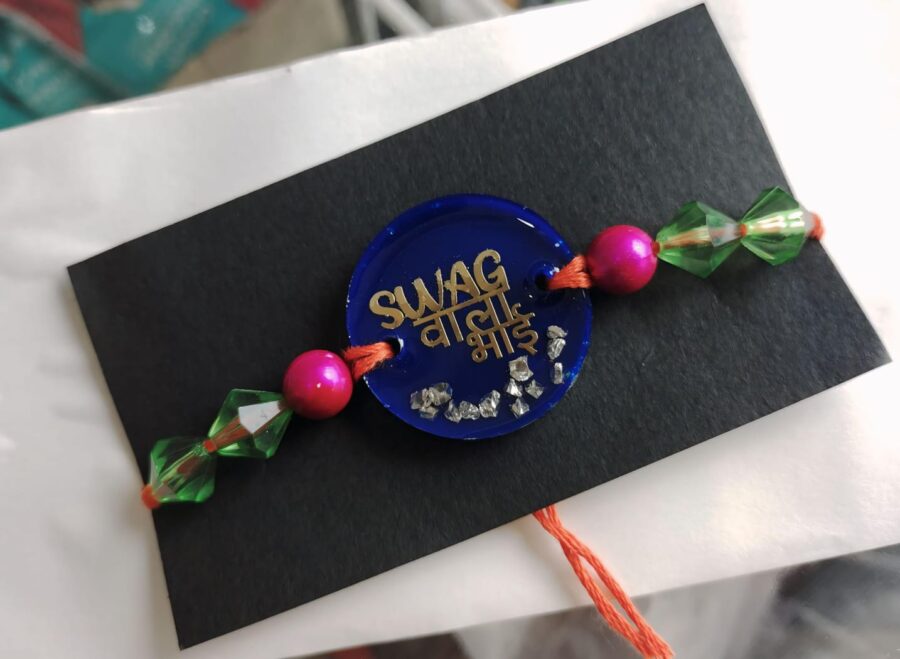 Swag Wala Bhai Rakhi (Dark Blue Round)